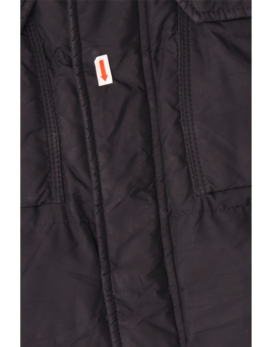 Jaqueta acolchoada com capuz masculina FAY UK 40 grande poliéster azul marinho