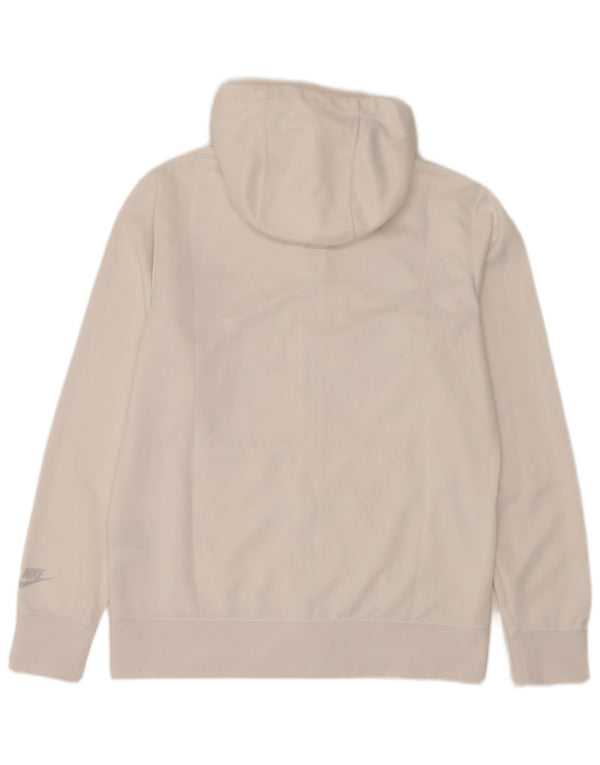 Suéter Nike masculino com capuz e zíper gráfico médio branco poliéster colorblock