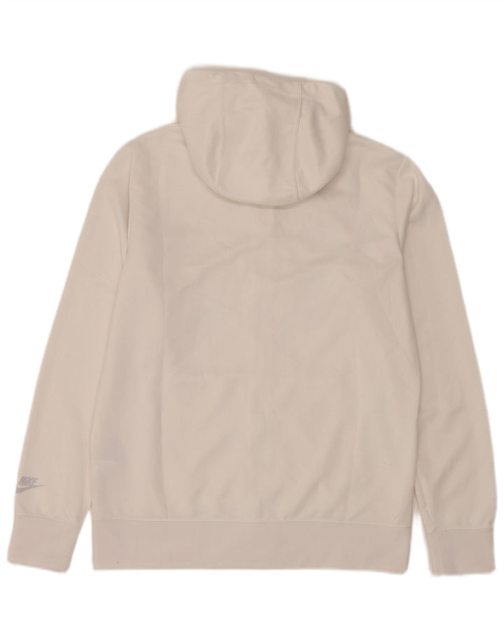 Suéter Nike masculino com capuz e zíper gráfico médio branco poliéster colorblock
