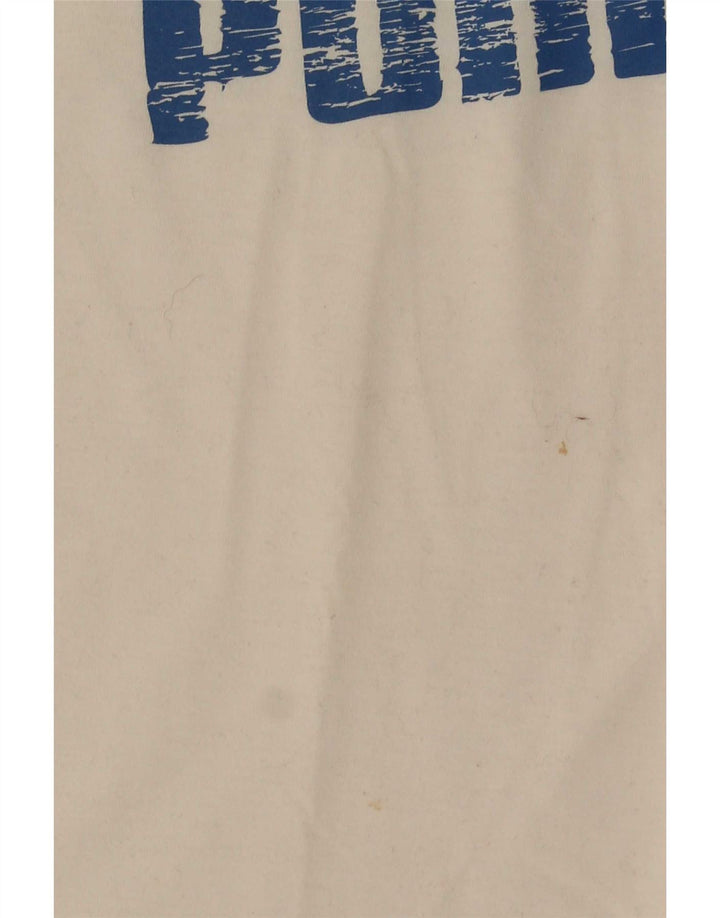 Puma masculino gráfico colete top XS branco colorblock