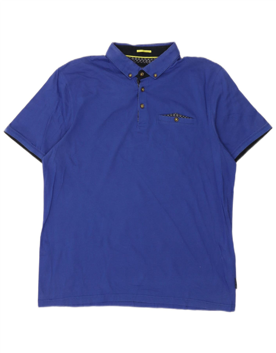 Camisa polo masculina TED BAKER tamanho 5 XL algodão azul