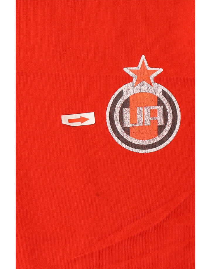 Camiseta masculina gráfica Puma grande bloco colorido vermelho