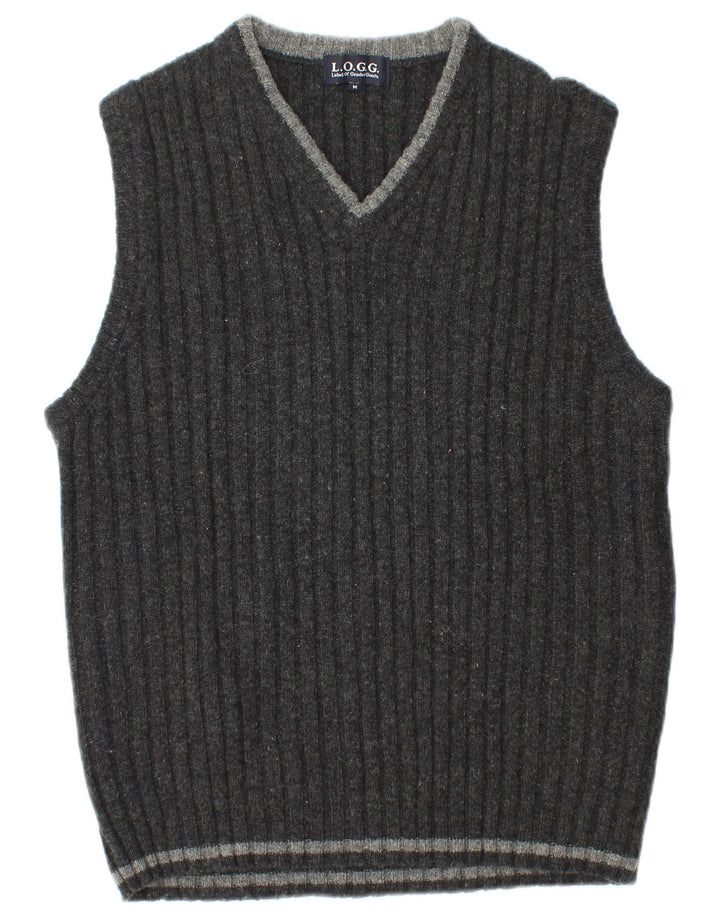 L.O.G.G Mens Colete Regata Lã Virgem Cinza Médio