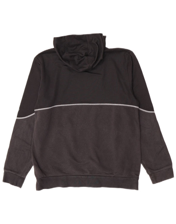 Suéter com capuz gráfico Adidas Boys 15-16 anos preto colorblock algodão