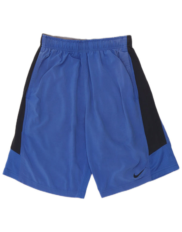 Nike Mens Dri Fit Sport Shorts Pequeno Azul Colorblock Poliéster