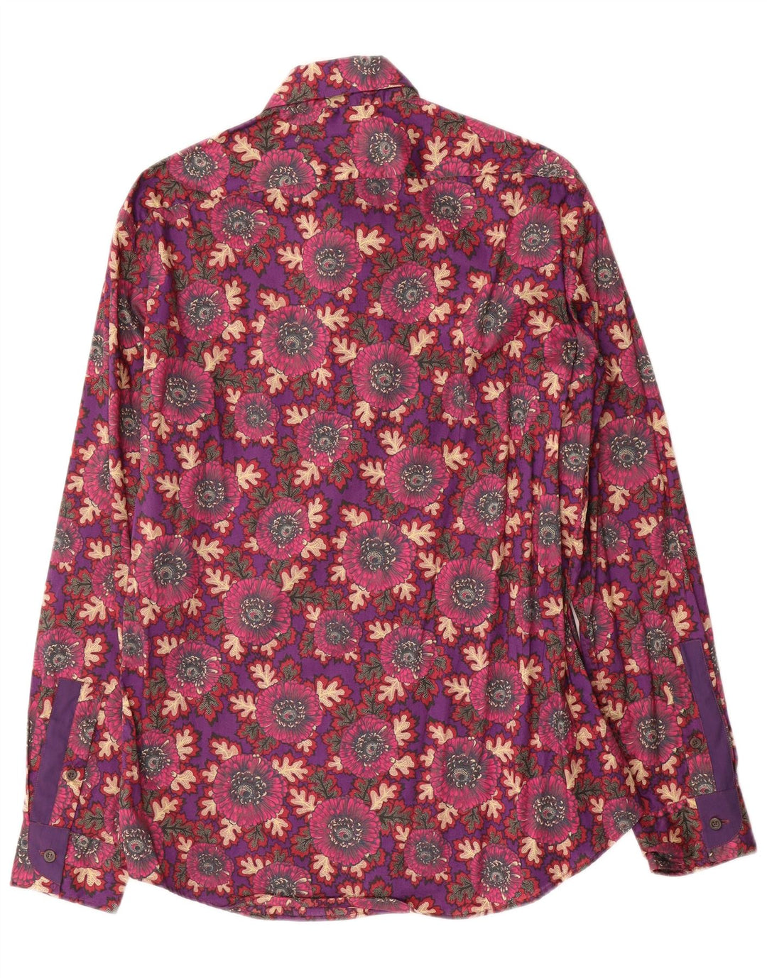 Camisa masculina Ingram tamanho 41 16 grande algodão floral multicolorido