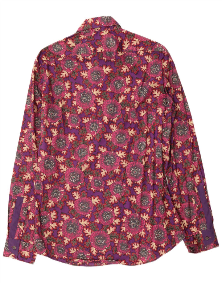 Camisa masculina Ingram tamanho 41 16 grande algodão floral multicolorido