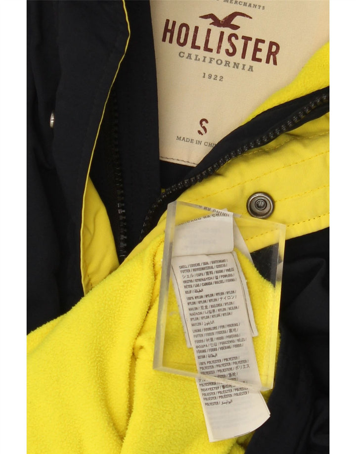 Jaqueta corta-vento feminina HOLLISTER grande Reino Unido 10 pequena azul marinho nylon