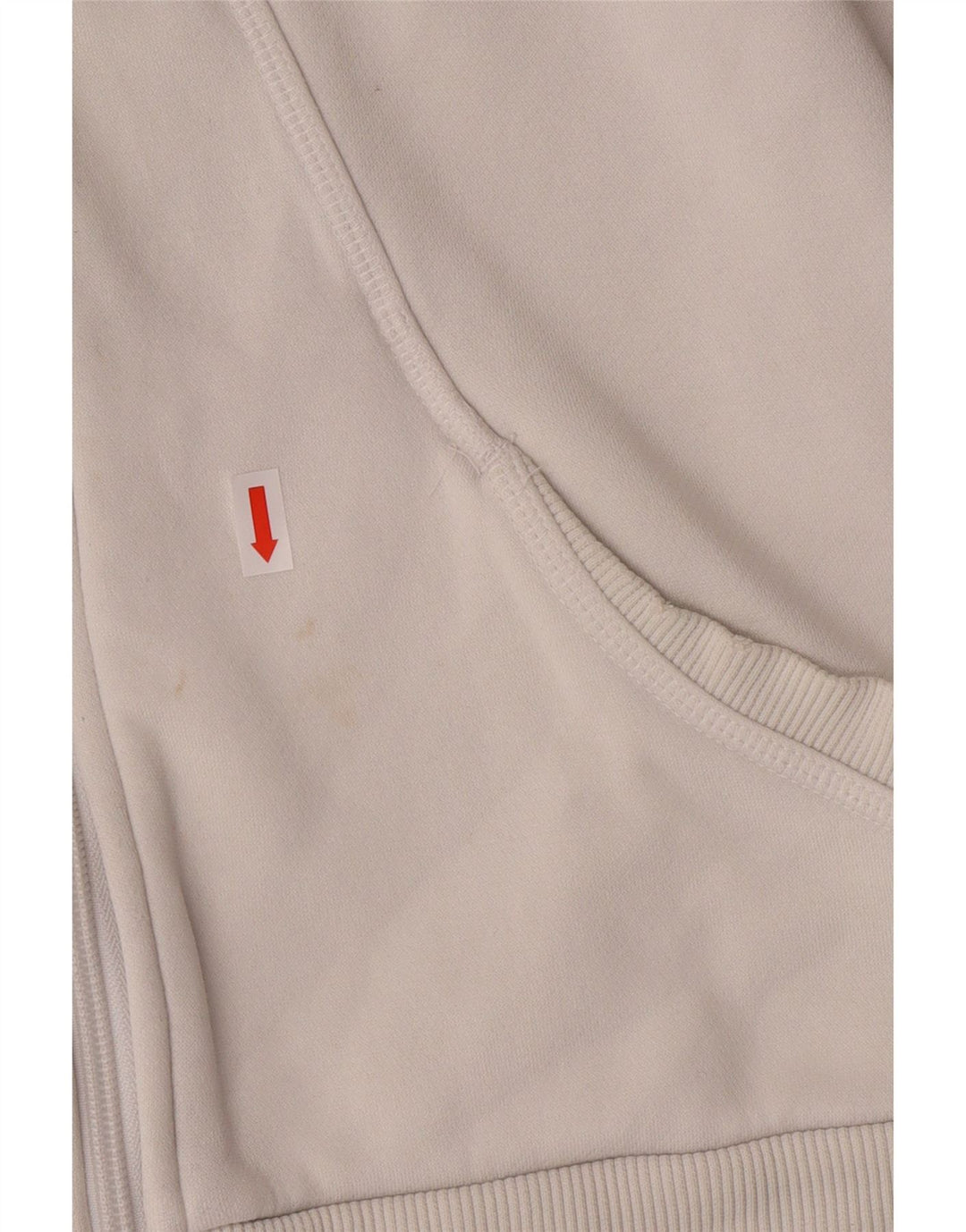 Suéter PUMA feminino com capuz e zíper UK 10 pequeno branco