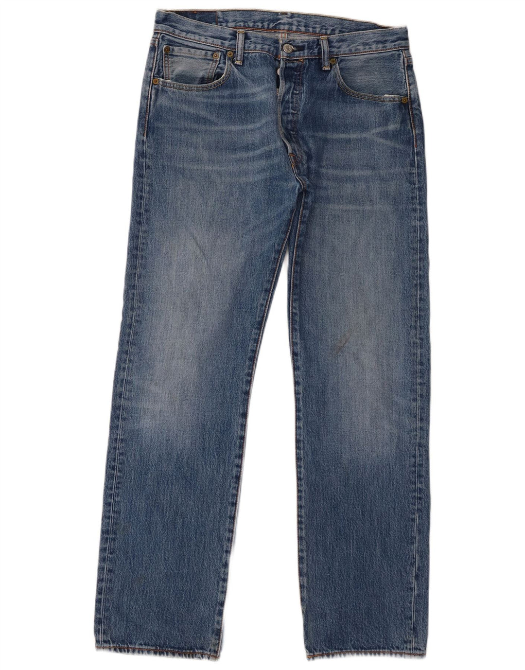 Levi's Masculino 501 Straight Jeans W34 L32 Azul Algodão
