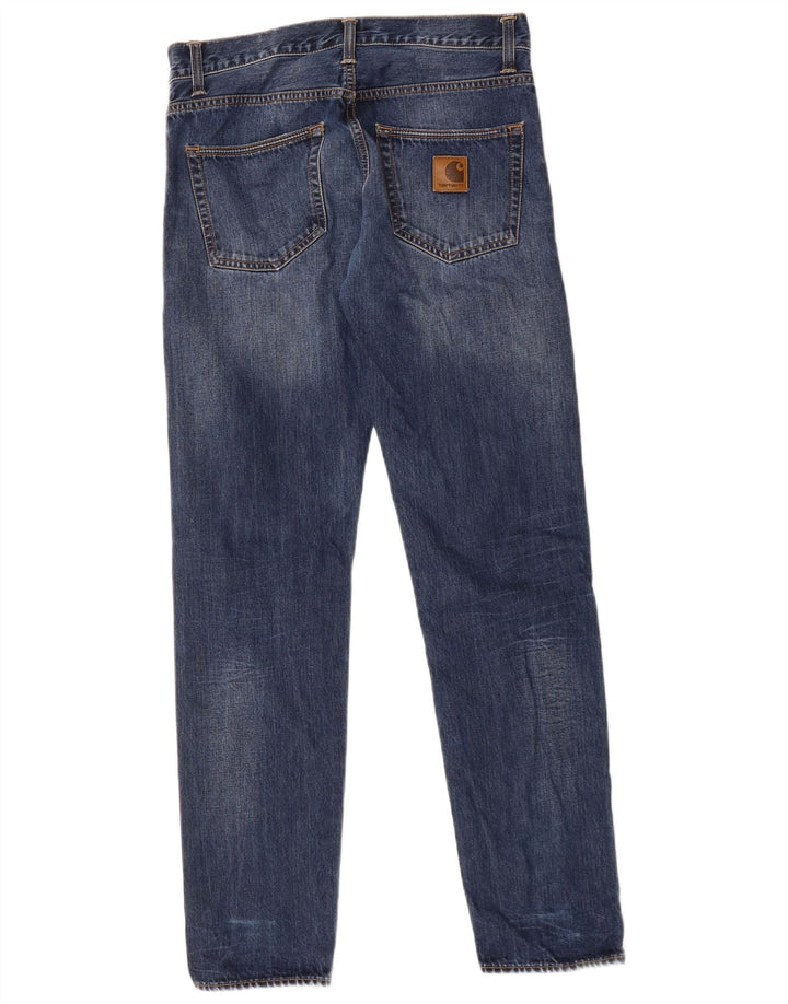 Carhartt Masculino Klondike Straight Jeans W30 L32 Azul Algodão