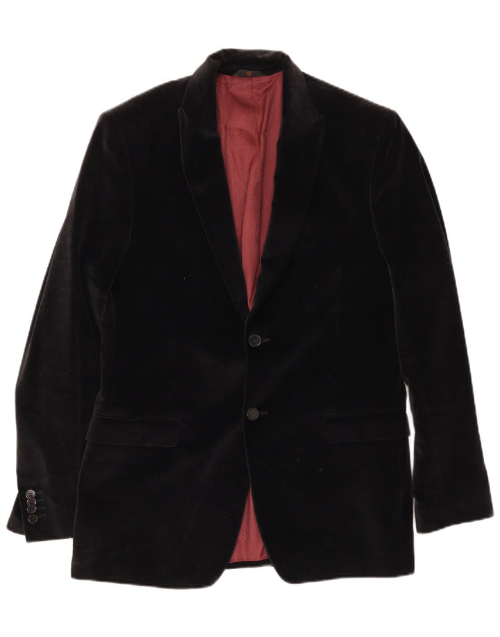 Jaqueta blazer de veludo masculina Conbipel Studio 2 botões IT 52 grande algodão preto