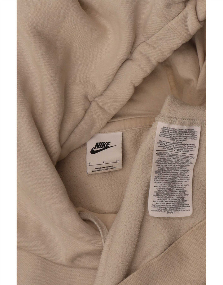 Nike Mens Hoodie Jumper Pequeno Algodão Bege