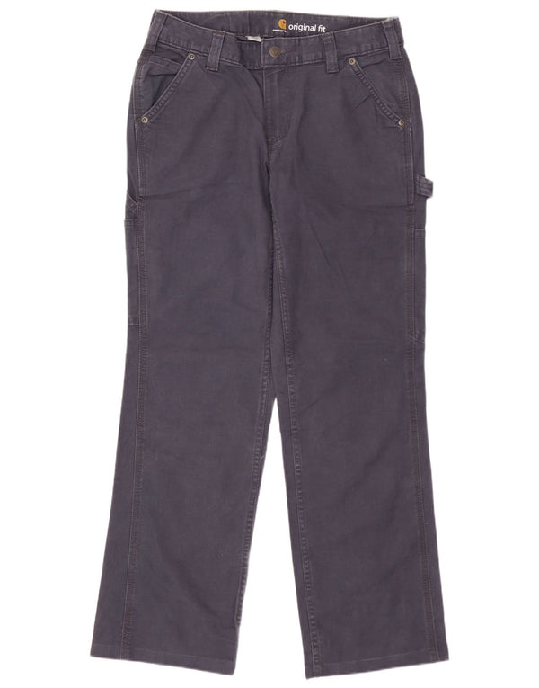 Calça cargo feminina Carhartt reta US 2 XS W28 L28 algodão azul marinho