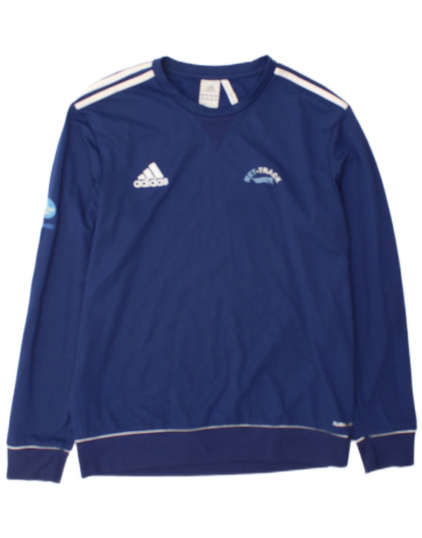 Adidas Mens Climacool Graphic Top Manga Longa Reino Unido 42/44 Grande Azul Marinho