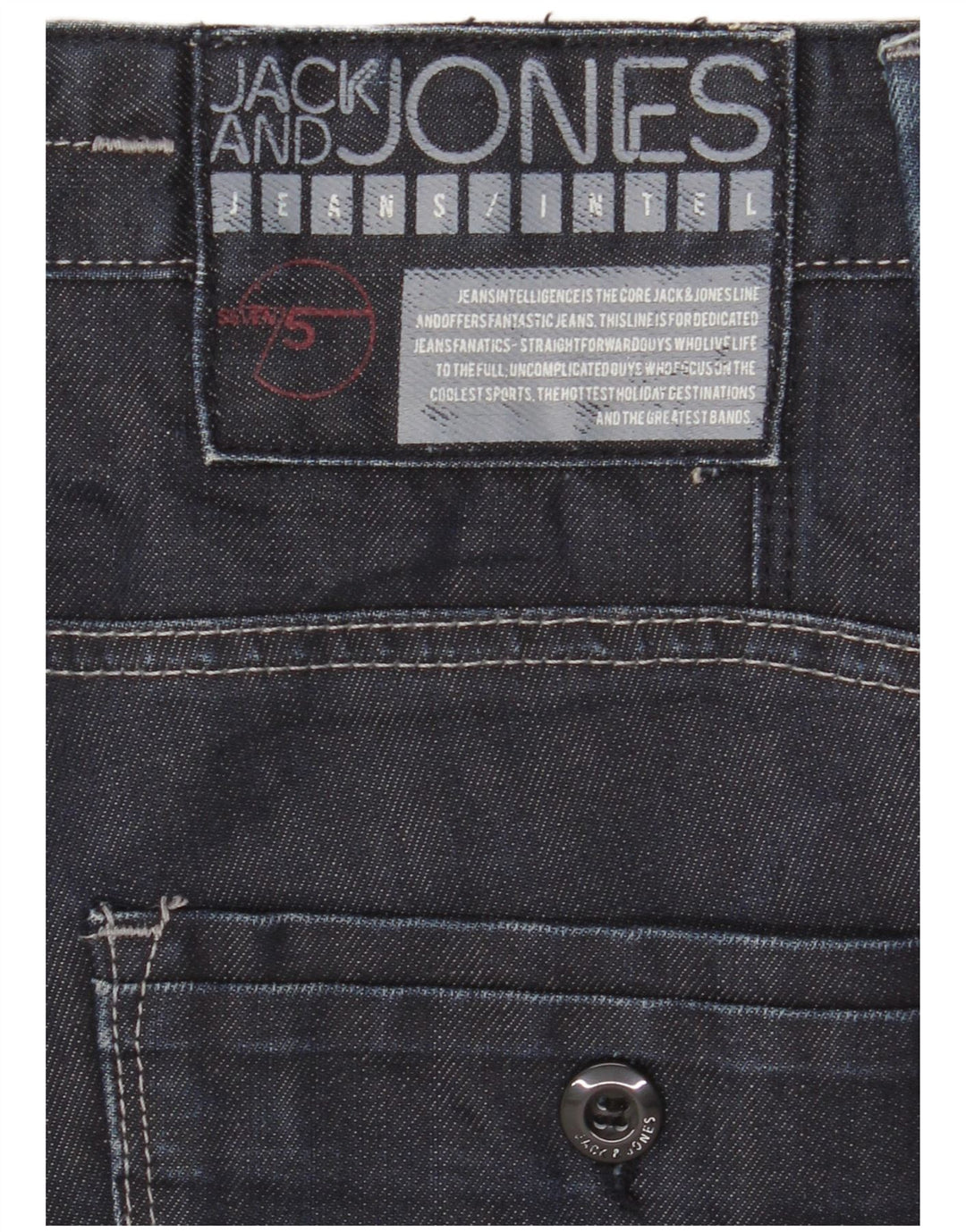 Jack & Jones Mens Cargo Straight Jeans W32 L33 Azul Marinho