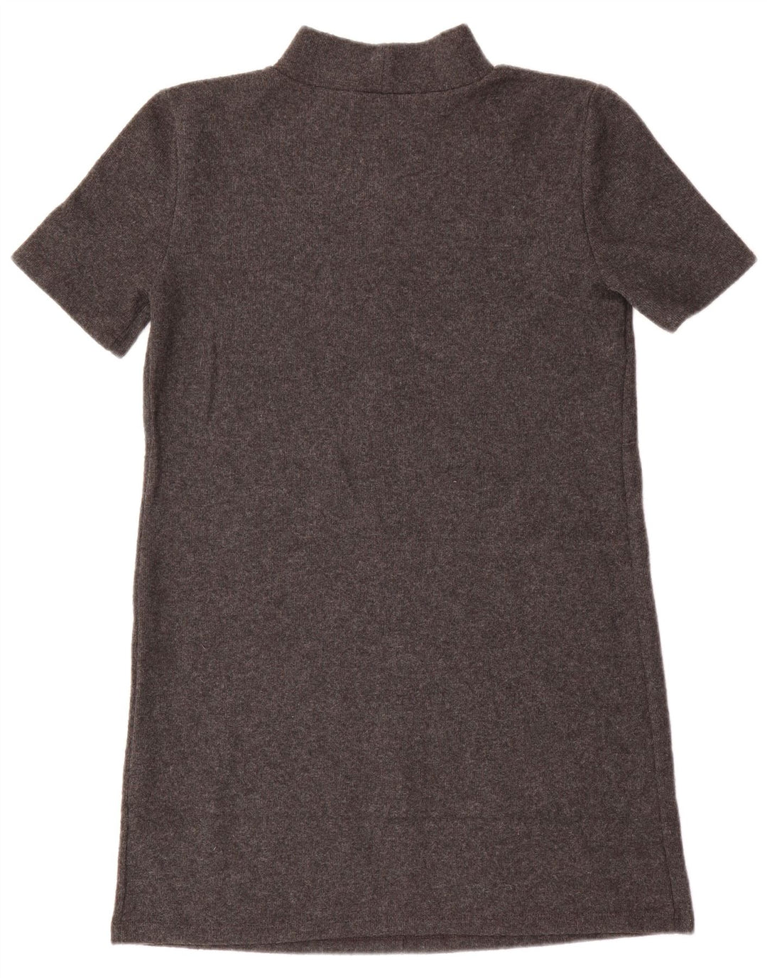 Vestido jumper feminino Zara de mangas curtas Reino Unido 12 poliéster cinza médio