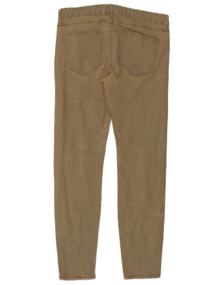 Calça feminina casual slim Zara EU 40 médio W30 L27 cáqui