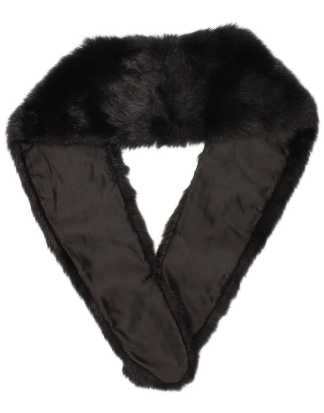 Inverno preto do poliéster do tamanho único do lenço da estola da pele do falso das mulheres da fase oito