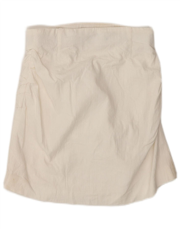 Mini saia wrap feminina Zara pequena W26 branca