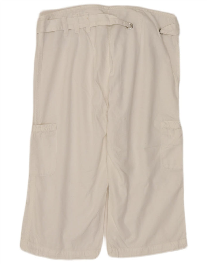 Sisley Bermuda cargo feminina IT 42 médio W32 algodão branco