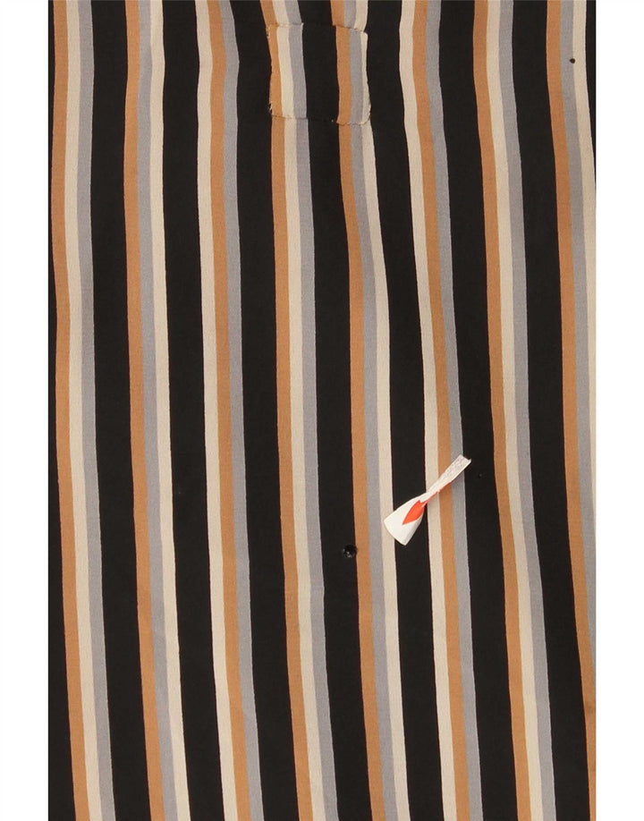 Vestido básico feminino vintage com gravata frontal Reino Unido 12 médio listrado multicolorido