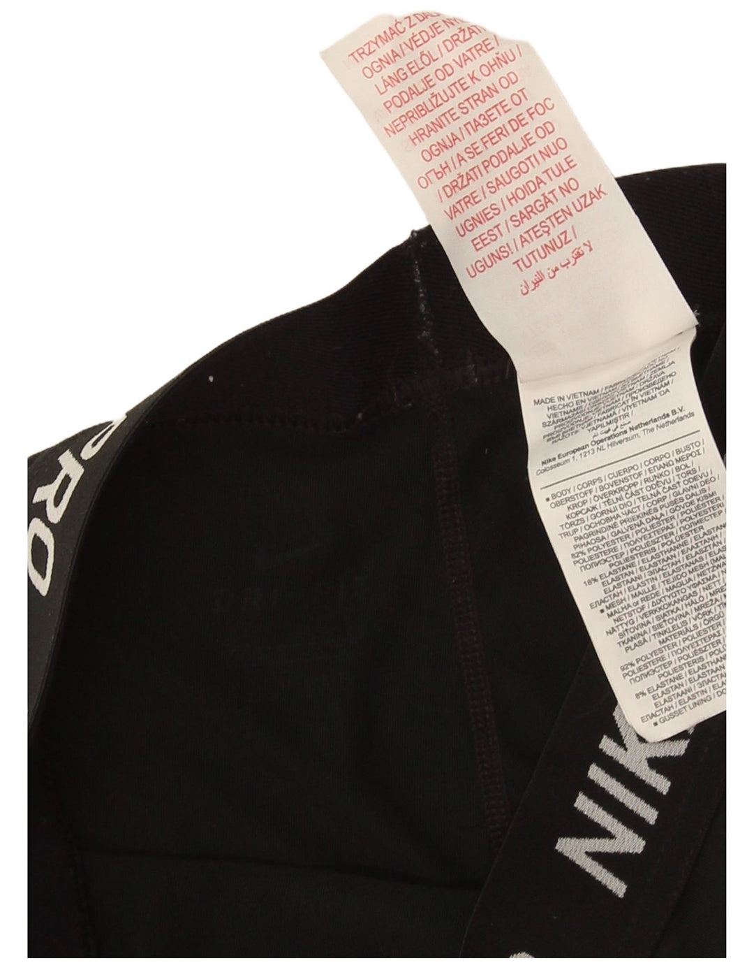 Shorts esportivos gráficos Nike Womens Dri Fit UK 10 pequeno poliéster preto