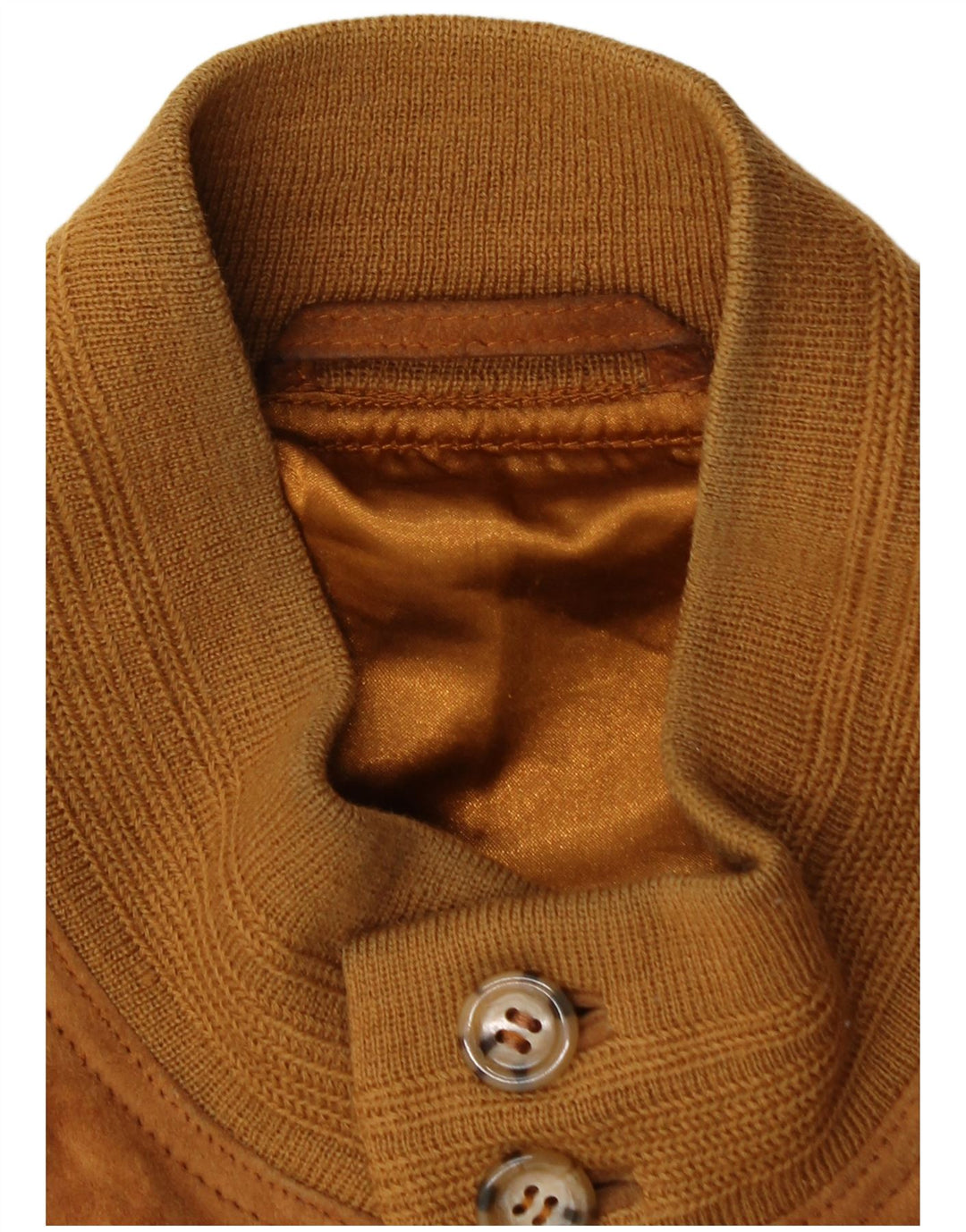 Jaqueta bomber masculina vintage de camurça UK 40 grande marrom