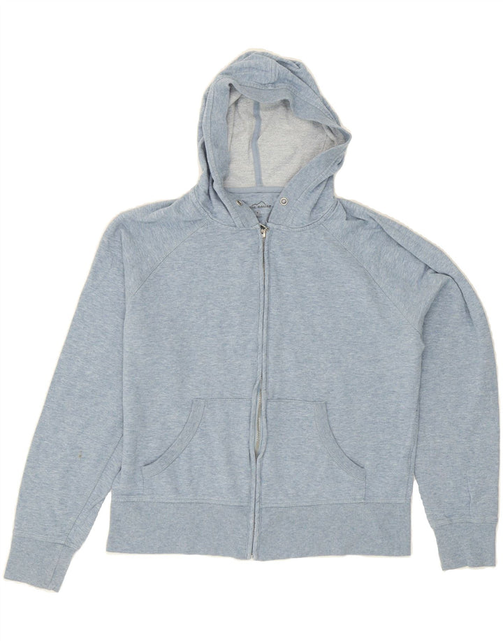 EDDIE BAUER Womens Zip Hoodie Sweater UK 14 Medium Blue Cotton Vintage Eddie Bauer and Second-Hand Eddie Bauer from Messina Hembry 
