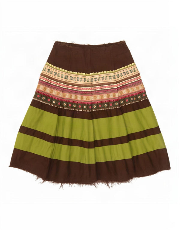Saia feminina Benetton A-Line IT 42 Médio W30 Colorblock multicolorido