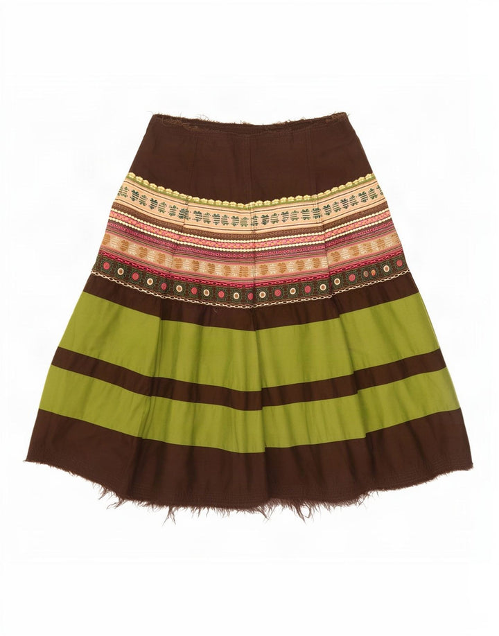 Saia feminina Benetton A-Line IT 42 Médio W30 Colorblock multicolorido