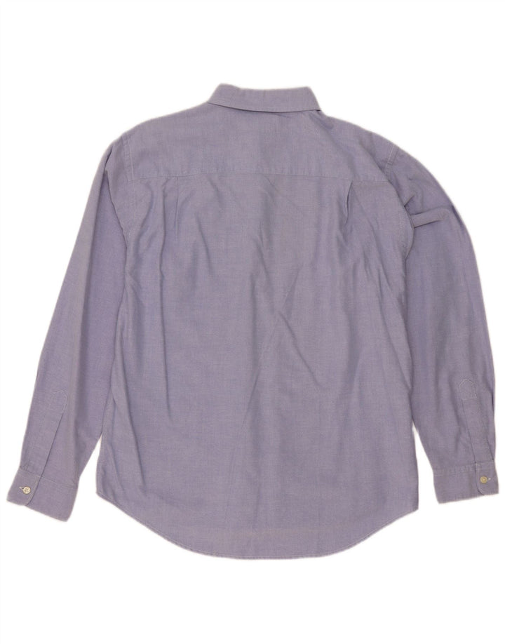 Camisa masculina Ralph Lauren média azul algodão clássico