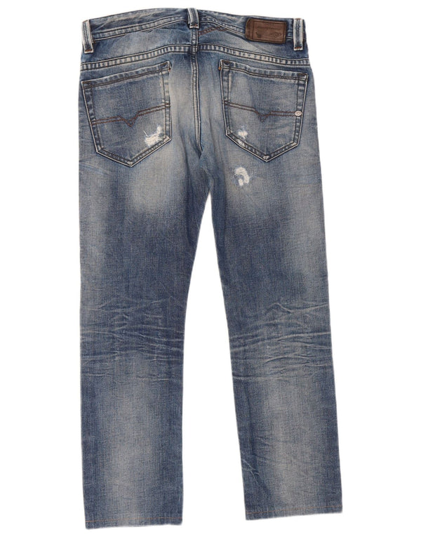 Diesel masculino Thavar jeans retos desgastados W31 L27 azul