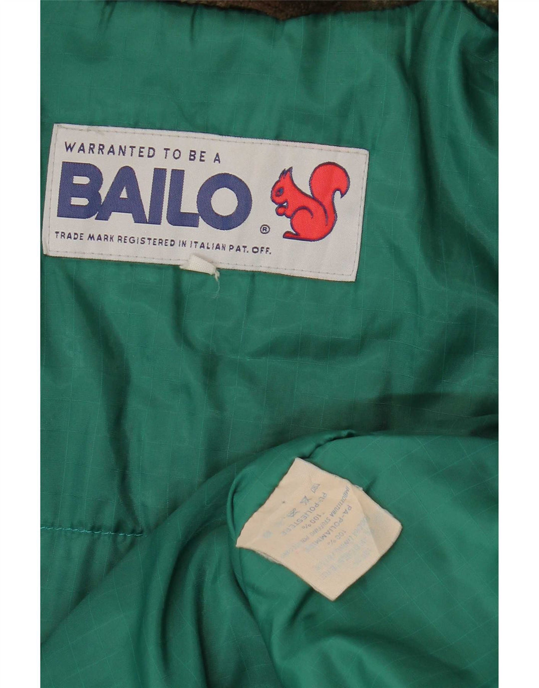 Jaqueta de lã masculina Bailo UK 42 XL poliéster xadrez verde