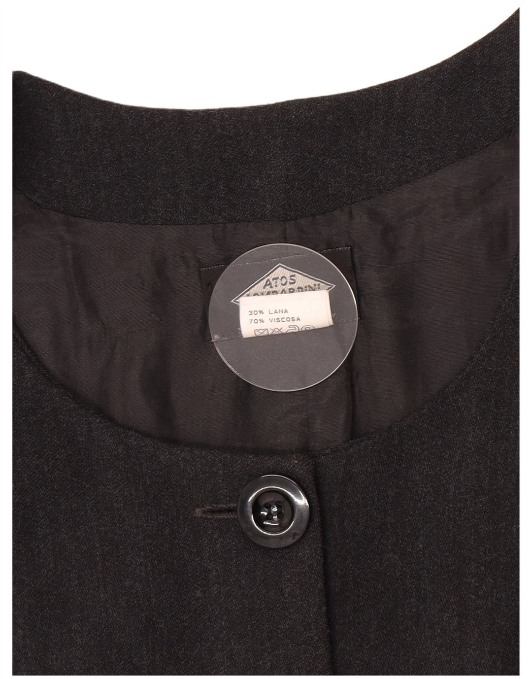 Jaqueta blazer feminina sem mangas com 5 botões Atos Lombardini IT 46 grande cinza