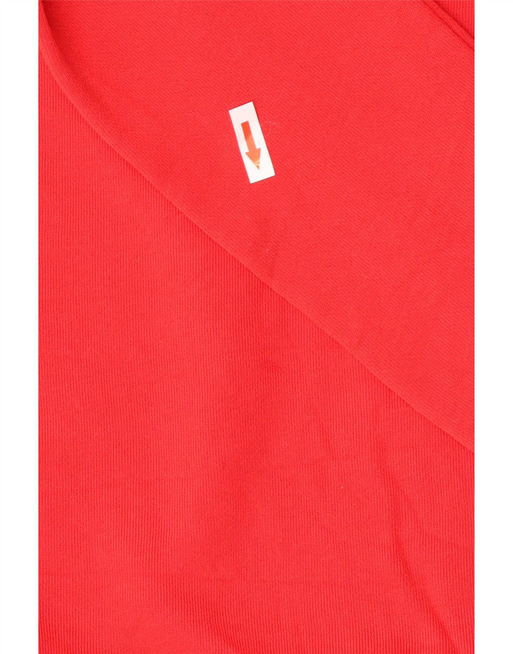 Adidas Mens Graphic Moletom Jumper Pequeno Algodão Vermelho