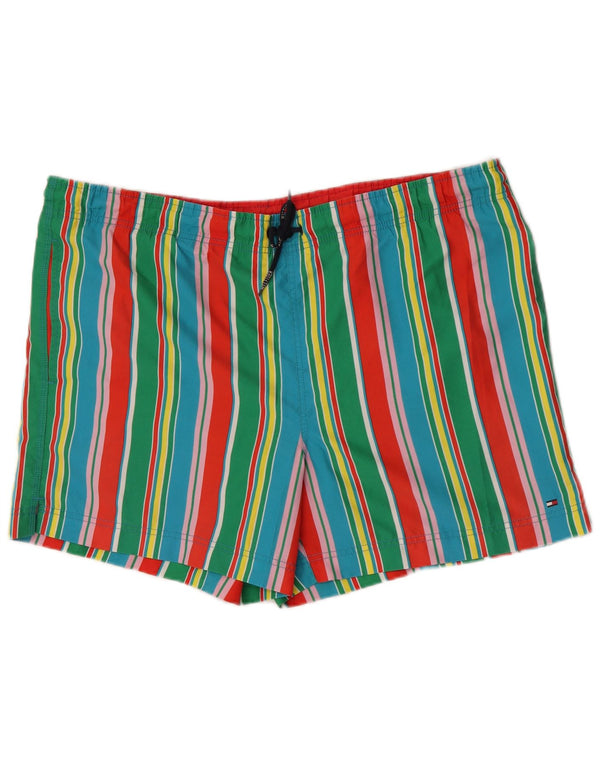 Shorts de natação masculino Tommy Hilfiger XL poliéster listrado multicolorido