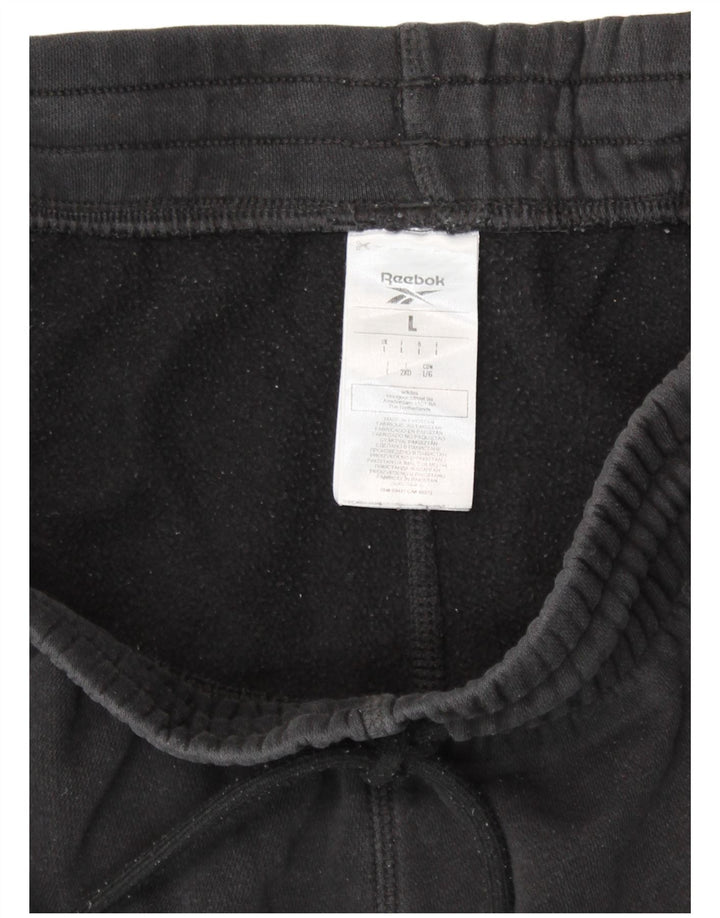 Shorts esportivos masculinos REEBOK grandes de algodão preto