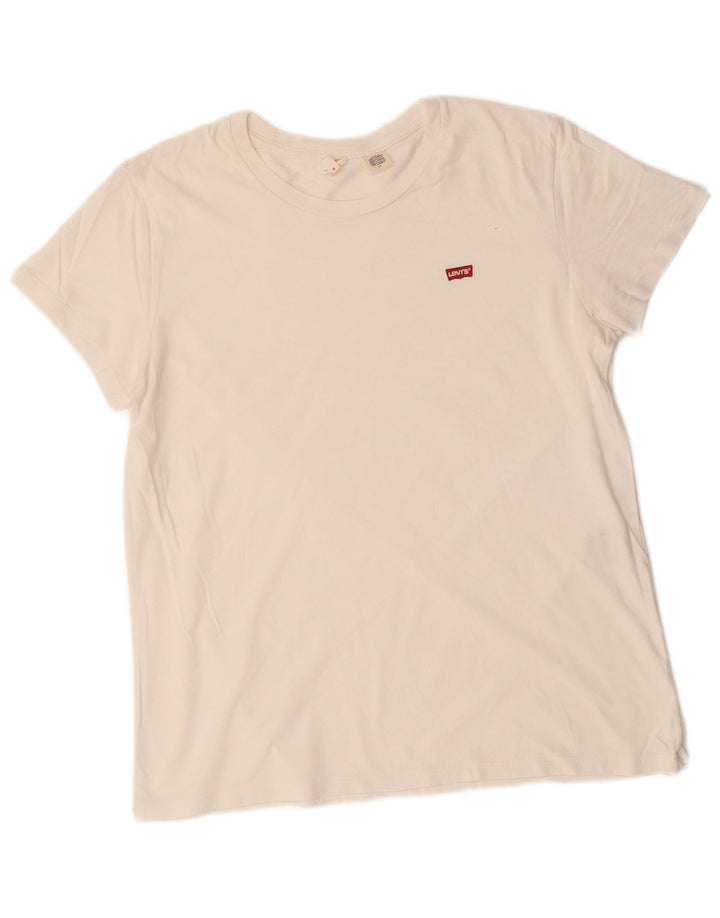 Camiseta feminina LEVI'S UK 14 grande branca