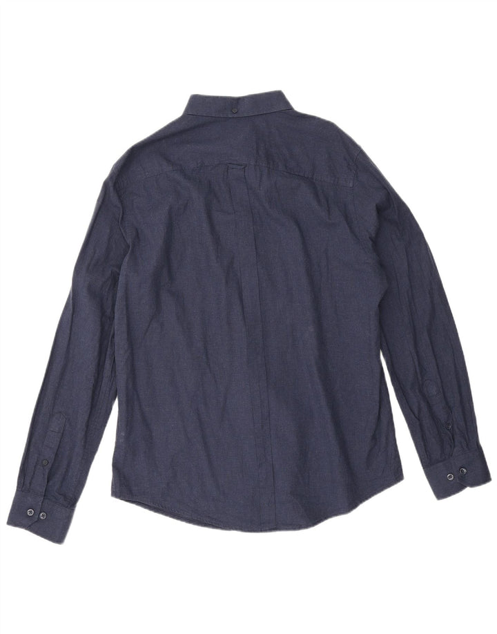 Camisa masculina Ben Sherman grande algodão azul marinho