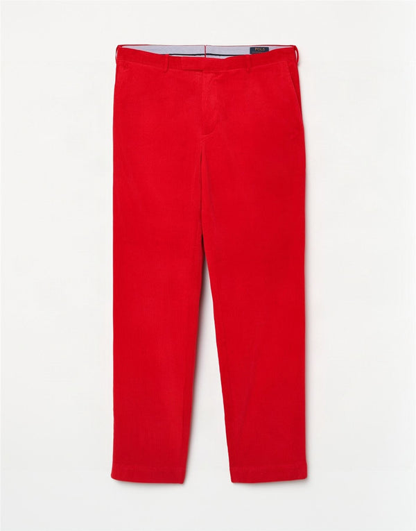 Polo Ralph Lauren Mens Slim Fit Calças de veludo W38 L32 Algodão Vermelho