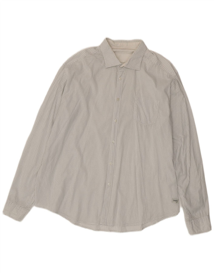 Camisa masculina CARRERA 2XL branca manchada