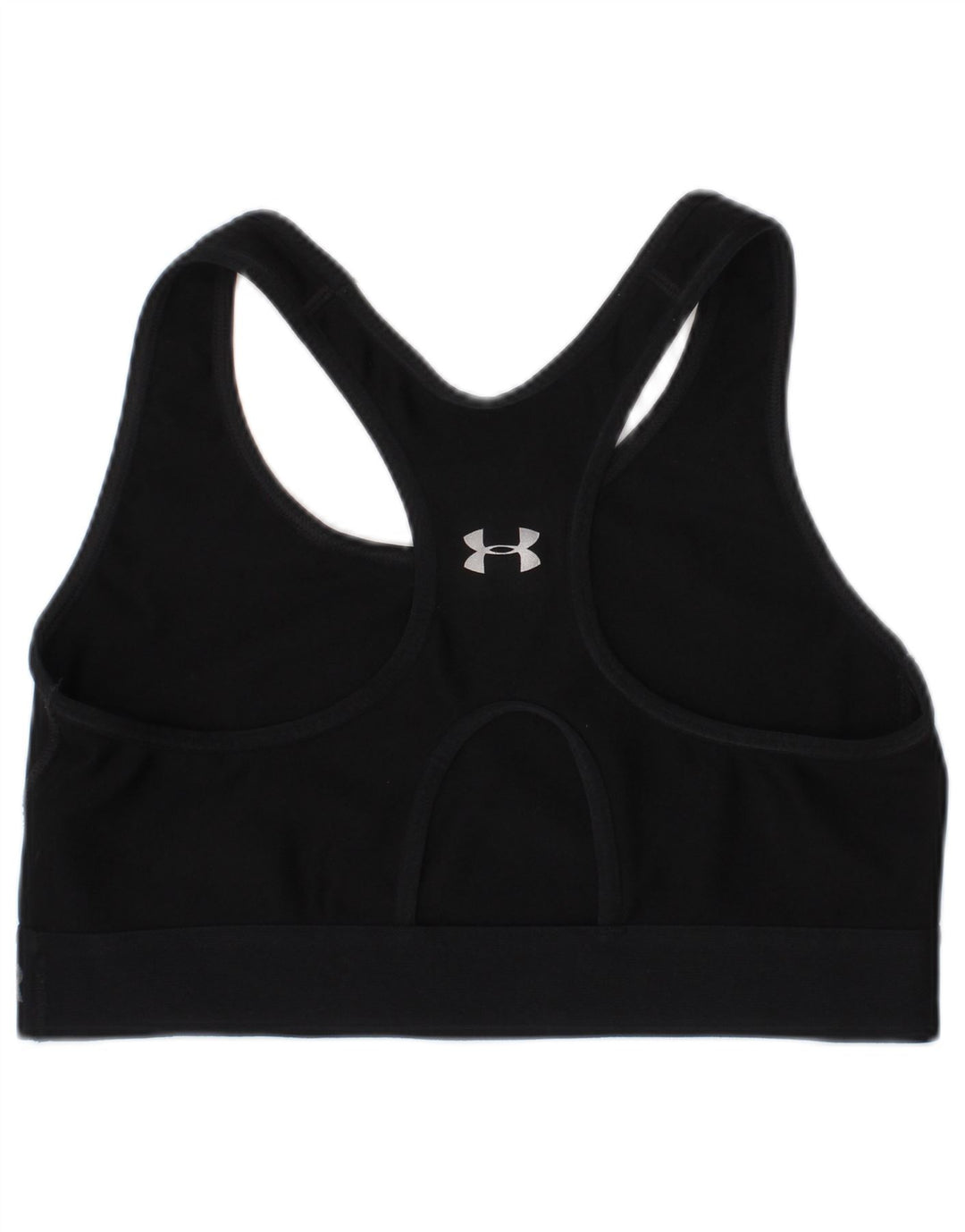 Sutiã esportivo gráfico feminino Under Armour pequeno esportivo preto de poliéster