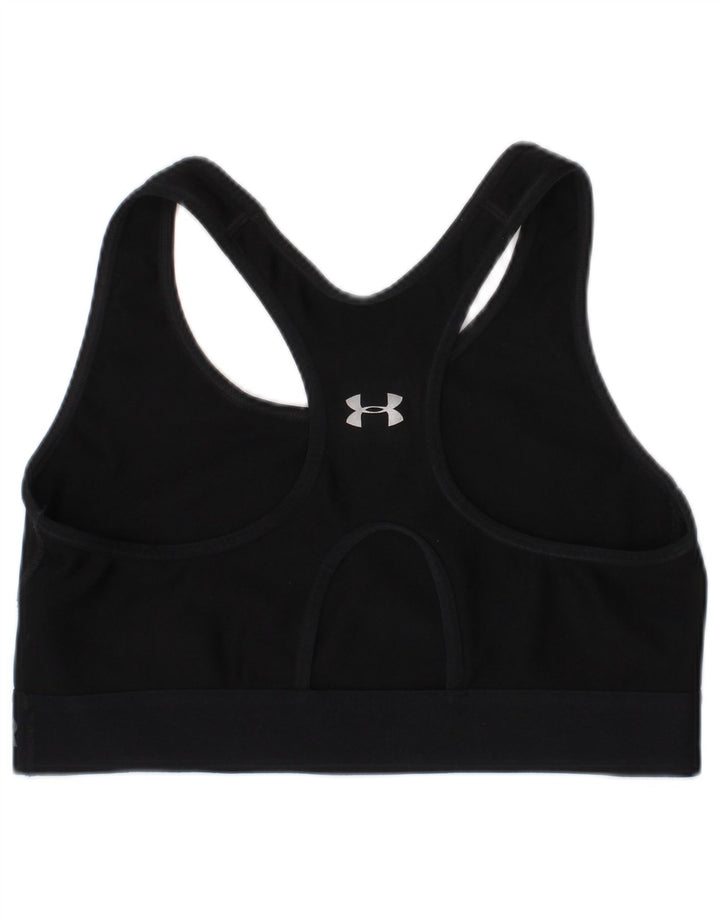Sutiã esportivo gráfico feminino Under Armour pequeno esportivo preto de poliéster