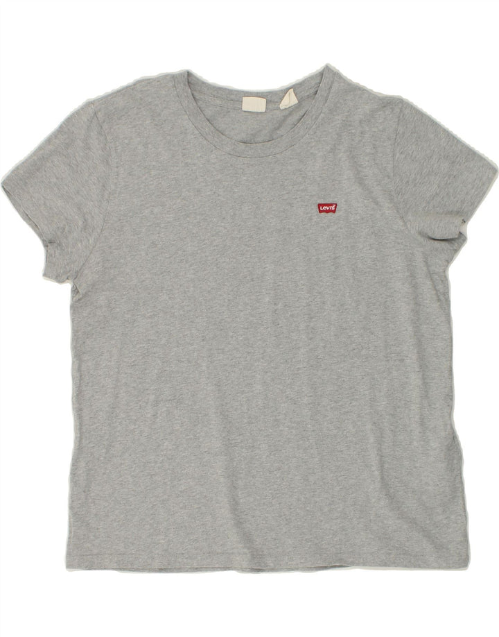 LEVI'S Womens T-Shirt Top UK 18 XL Grey Cotton Vintage Levi's and Second-Hand Levi's from Messina Hembry 