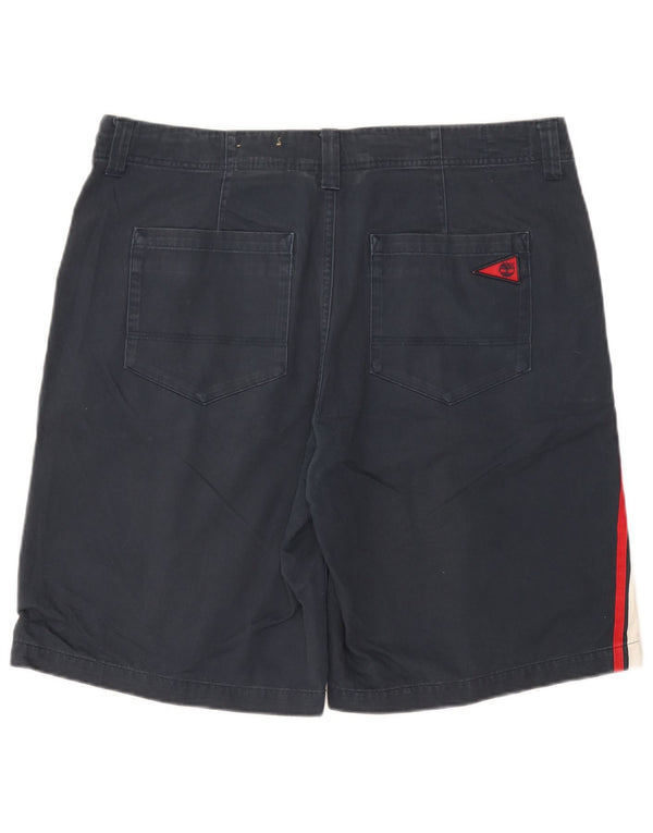 Timberland Mens Regular Chino Shorts W36 Grande Algodão Colourblock Azul Marinho