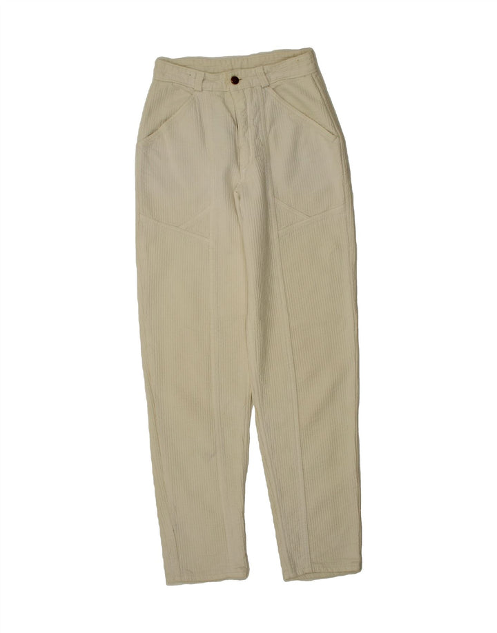 VINTAGE Womens Tapered Casual Trousers W26 L31  Off White Vintage Vintage and Second-Hand Vintage from Messina Hembry 