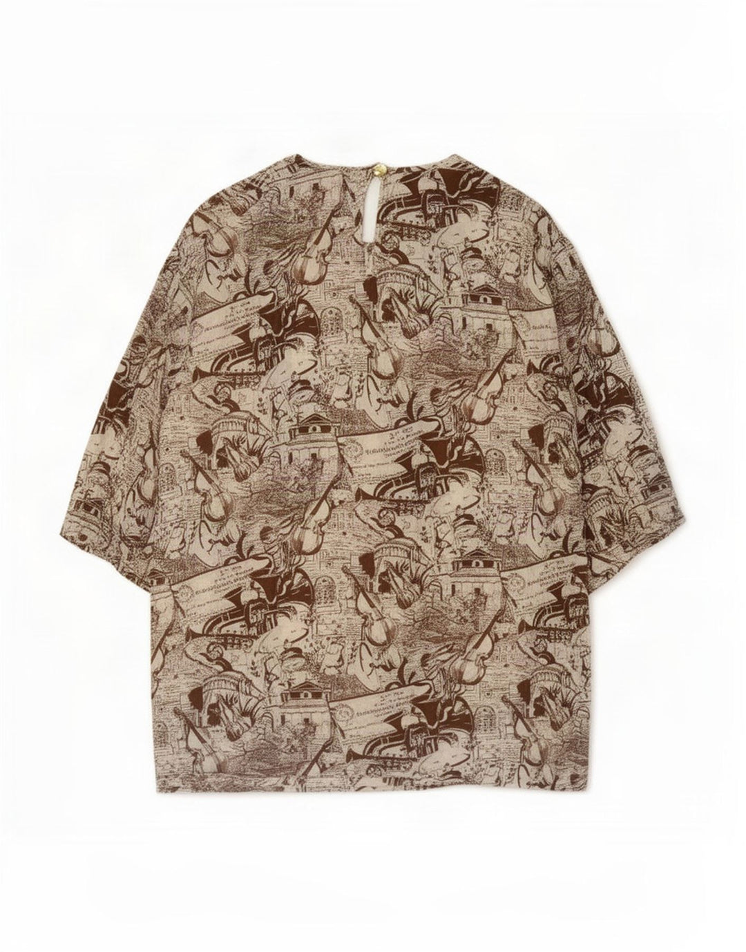 Blusa feminina Persona com estampa abstrata tamanho superior 29 2XL multicolorido