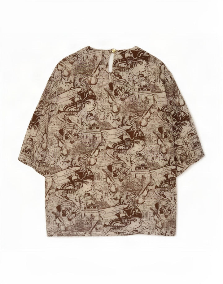 Blusa feminina Persona com estampa abstrata tamanho superior 29 2XL multicolorido