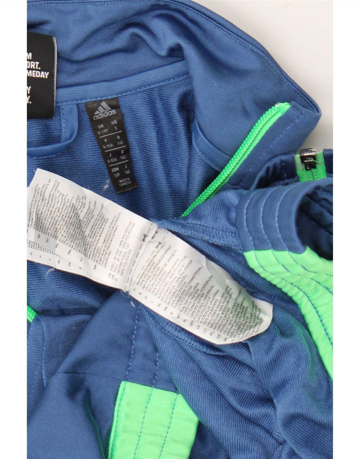 Jaqueta Adidas Boys Graphic Tracksuit Top 9-10 Anos Azul Colorblock